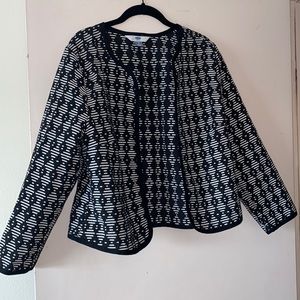 Old Navy jacquard open cropped lightweight jacket